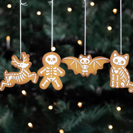 Creepy Christmas Skeleton Cookie Ornaments